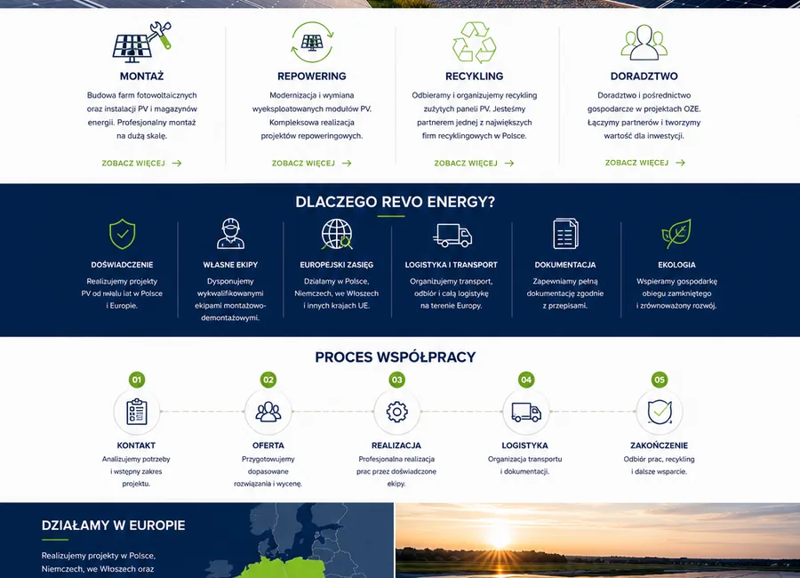 Repowering farm fotowoltaicznych – REVO ENERGY